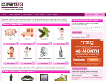 Tablet Screenshot of cliparts101.com